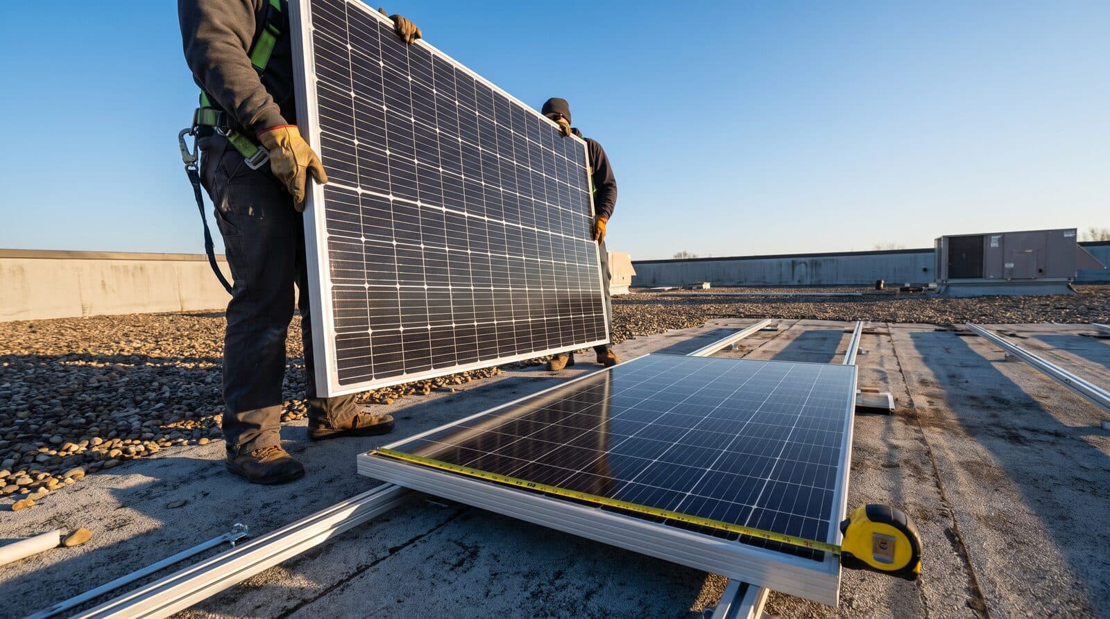 Dimensões e peso dos painéis solares