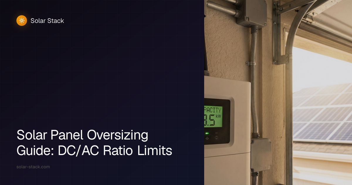 Solar Panel Oversizing Guide: DC/AC Ratio Limits | Solar Stack